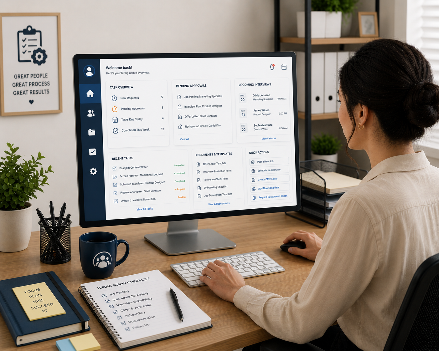 Hiring admin tasks