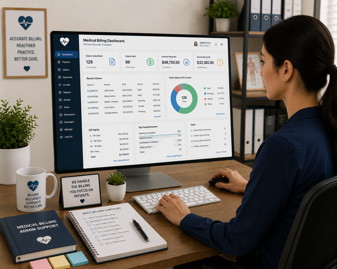 Medical billing admin support