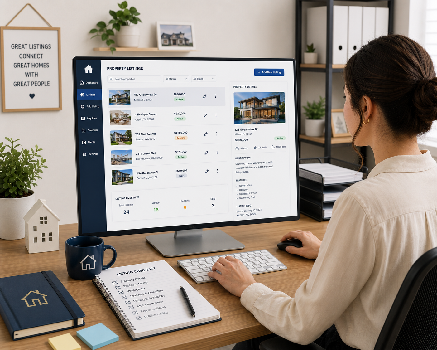 Property listing support