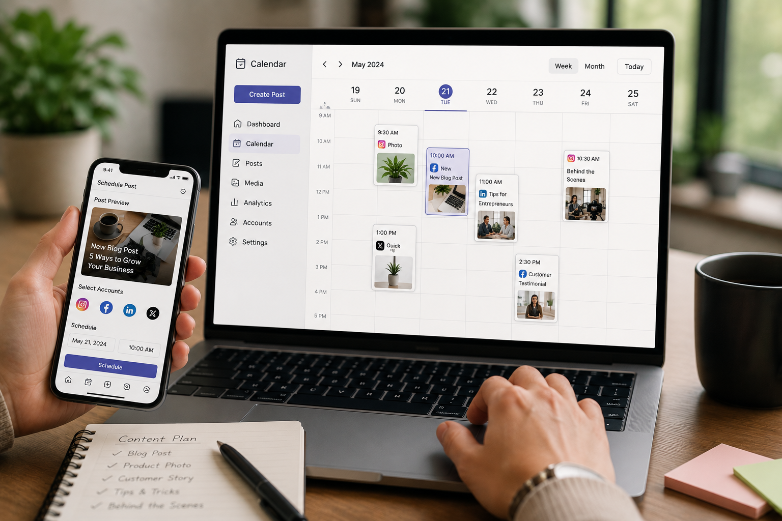 Social media scheduling